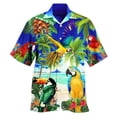 thumbnail image 3 of Camisas y blusas con estampado digital de animales para hombre, camisas casuales de manga corta a la moda para fiestas, playa, sueltas, para hombre, 3 of 5
