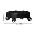 thumbnail image 4 of Gallickan Swivel-Wheel Low Stool, Home Plastic Casters Movable Seat, Compact Living Room Rolling Ottoman for Shoes, Foot Rest, 12.6x4.7in, 4 of 6
