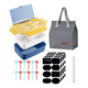 thumbnail image 1 of Box Lunch Con Topper Y Cubiertos Capacidad 1100ml+lunchbolsa azul, 1 of 2