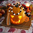 thumbnail image 4 of Cadena De Cuentas De Madera De Halloween Guirnalda De Cuentas De Madera De Calabaza Con Borla Para Decoración De Halloween Methold HA037358-00, 4 of 6
