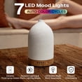 thumbnail image 4 of Behome 100ML Ceramic Essential Oil Diffuser, Ultrasonic Diffuser with 7-Color LED Lights, Scent Diffuser with Timer & Auto Shut-Off, for Home, Office, Yoga, 4 of 8