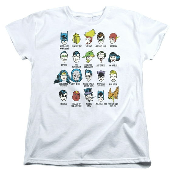 DC Comics Superhero Issues S/S Women's T-Shirt White
