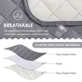 thumbnail image 3 of SHANNA Sofa Covers for Armchair, Water Repellent Reversible Quilted Sofa Slipcovers, Non Slip Sofa Covers 1 Seater, Furniture Protector with Elastic Strap for Pets Kids Dog Cat, Grey, 1-Seater, 3 of 8