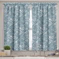 thumbnail image 2 of Ambesonne Sea Shells Valance & Curtain, Doodle Style Pattern, 55"x30", Blue Grey White, 2 of 6