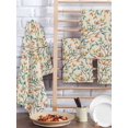 thumbnail image 2 of Teal Orange Eucalyptus Kitchen Dish Towels for Drying Dishes Set of 2, Spring Botanical Leaves Waffle Weave Microfiber Hand Tea Bathroom Towels Quick Dry & Absorbent Towel 15.7x23.6, 2 of 7