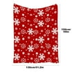 thumbnail image 4 of Skegnu Christmas Print Flannel Blanket, Holiday Themed Throw with Reindeer Snowflake Design for Sofa Bed Decor, Winter Warm Gift, 4 of 7