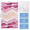 thumbnail image 5 of Pink Coastal Beach 1 Pack Kitchen Towel, Water Absorbent Dish Towel, Modern Oil Painting Nautical Decorative Hand Towels - Quick Drying Cloth for Cooking Baking, 18x28 Inch, 5 of 8