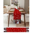 thumbnail image 6 of Table Runners 60 Inches Long Dress Scarves, Red Christmas Farmhouse Kitchen/Dining Table Runner, Small Coffee Tablerunners, Xmas Snowman Snowflake Tree Black Grey 13x60 Inch, 6 of 7