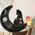 thumbnail image 2 of Wooden Moon Phase Display Shelf Wall Mounted Floating Organizer for Gothic Boho Witchy Home, 2 of 7