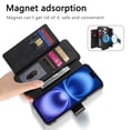 thumbnail image 5 of 2 in 1 Wallet Case for Apple iPhone 15 Pro, Detachable Magnetic Back Cover Cards Slots Zipper Pocket Ring Holder Magnetic Closure Protective Drop Proof Case Cover for iPhone 15 Pro, Black, 5 of 11