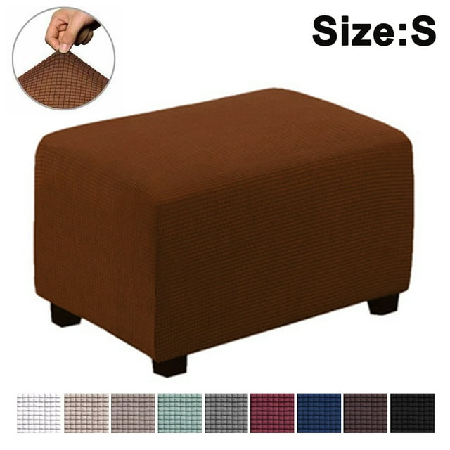 Funda otomana elástica Funda otomana antideslizante Protector otomano Funda otomana de almacenamiento Protector de muebles Funda rectangular suave con cintura elástica Ormromra 2034672-1
