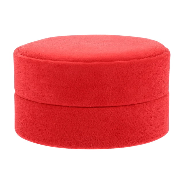 GOOHOCHY Caja de anillo de dedo de peluche Propuesta de anillo de anillo de anillo Cabecillo de collar
