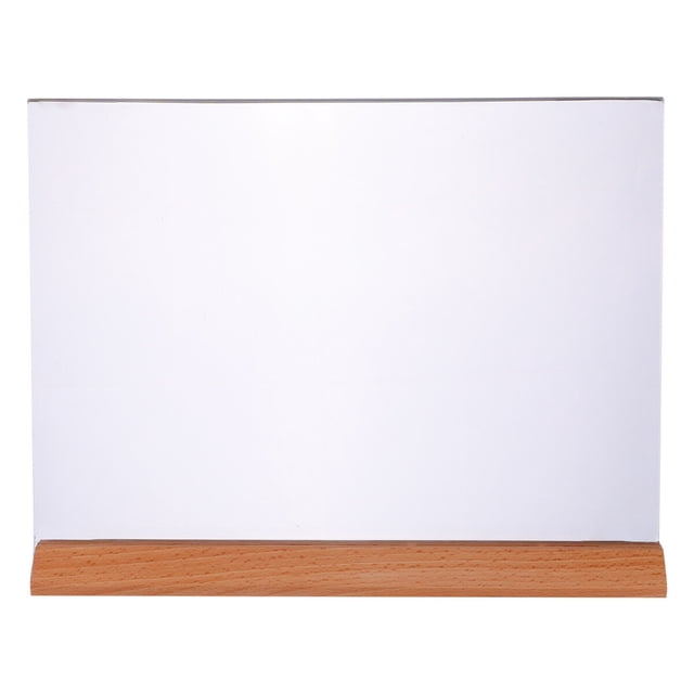EeaseCA Sign Holders Desktop Photo Paper Name Holder Display Stand Acrylic Table Menu Holders (Transparent, A4 Style)