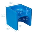 thumbnail image 3 of ECR4Kids Tri-Me 3-In-1 Multipurpose Outdoor Cube Chair, Children's Furniture, Blue, 3 of 10
