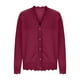 thumbnail image 5 of Neewe Women's Plain Knit Open Front Sweater Long Sleeve V Neck Button Loose Short Cardigan Outerwear Coats, 5 of 7