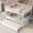 White, variant on Full Over Full Rubber Wood Bunk Bed with Pull-Out Trundle, Convertible to Two Separate Beds, Sturdy Ladder and Guardrails, for Bedroom, White