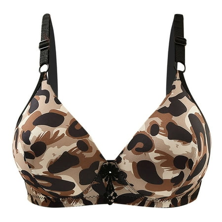 

Lanhui Woman s Bowknot Printing Comfortable Hollow Out Bra Underwear No Rims