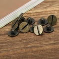 thumbnail image 1 of Flat Head Rivets Stud, 10Pcs Knurled Brass Fasteners for Belts, Backpacks, Furniture with Simple Installation, 1 of 8