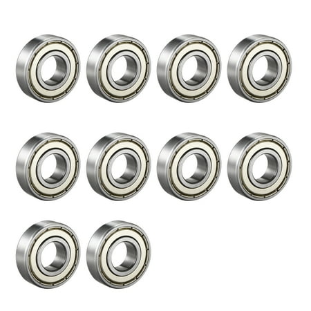 1/4 Chrome Steel Bearing - Deep Groove Ball Bearing 6001Z Double Shield, 12mmx28mmx8mm Chrome Steel 10pcs