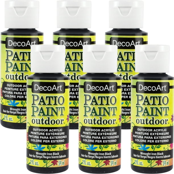 Patio Paint 2ozWrought Iron BlackMultipack Of 6