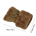 thumbnail image 3 of Women's Knitted Touchscreen Fingerless Gloves, Short Wrist Fleece Lined Half Finger Mittens for Winter, Typing, Driving, Cold Weather Outdoor Activities and Daily Commute, 3 of 3