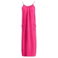 thumbnail image 4 of Women's Open Back Spaghetti Strap Beach Maxi Dress Loose Flowy Vacation Sundress RD1 XXL, 4 of 7