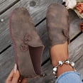 thumbnail image 5 of HTHLVMD Office Shoes, Slip On Casual Flat Shoes, Comfortable Non-Slip Daily Shoes, Traditional Chinese Style Flats, Women's Casual Flat Shoes - Lightweight for Daily Use - Rubber Sole, Brown 6.5, 5 of 7