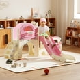 thumbnail image 5 of Imerelez 9 in 1 Toddler Slide, Bus-Themed Kids Slide and Climber Playset with Basketball Hoop, Ring-Toss, Car Playhouse, Telescope, Freestanding Indoor and Outdoor Playground for Baby Age 3, 5 of 9