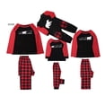 thumbnail image 2 of Seyurigaoka Matching Family Christmas Pajamas Set, Classic Reindeer Plaid Print Long Sleeve Top + Elastic Waist Pants Set, 2 of 7