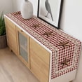 thumbnail image 4 of Brown Western Texas Star Vintage Table Runner - 60 Inch Long, Kitchen Dining Table Runner Dresser Scarves, Rustic Farmhouse Red Plaid Farmhouse Decor for Coffee Tables Wedding Party Banquet, 4 of 8