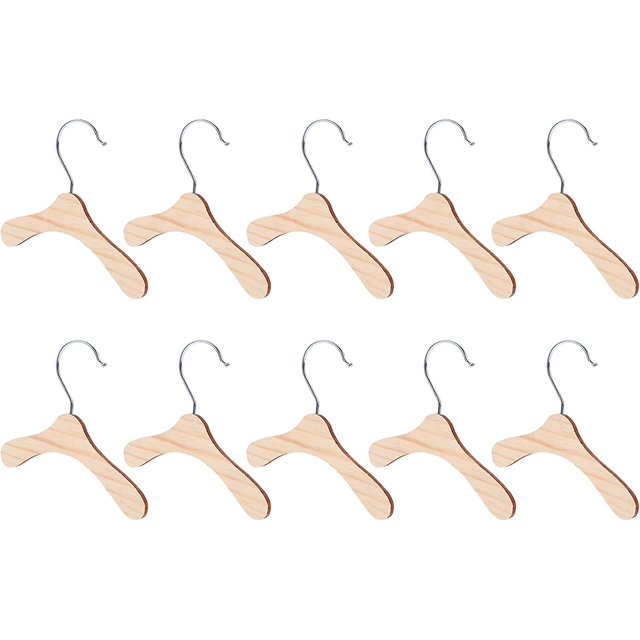 10 Uds. Perchas para ropa de perro, estantes de madera para mascotas, estantes para disfraces de mascotas para el hogar, perchas para muñecas, perchas antideslizantes para ropa para mascotas (tam