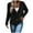 Black-03, variant on HTNBO Womens Oversized Cute Fluffy Lightweight Cardigans Fall Ribbed Knit V Neck Button Long Sleeve Sweater Cardigan