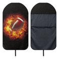 thumbnail image 6 of Chririnla Flaming Football Terry Cloth Car Seat Cover Sweating, Anti Slip Bucket Seat Protector for Vans and Cars, Machine Washable Towel Cover, 6 of 7
