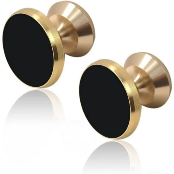 2 Pack Magnetic Phone Mount Magnetic Phone Holder for Car, Dashboard Phone Holder Mount 360 Adjustable for iPhone Samsung etc All Smartphones Gold