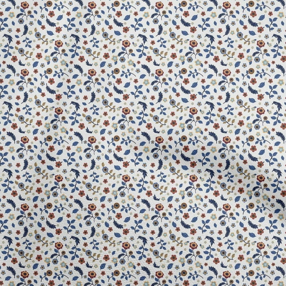 oneOone Silk Tabby White Fabric Asian Floral Diy Clothing Quilting Fabric Print Fabric By Yard 42 Inch Wide