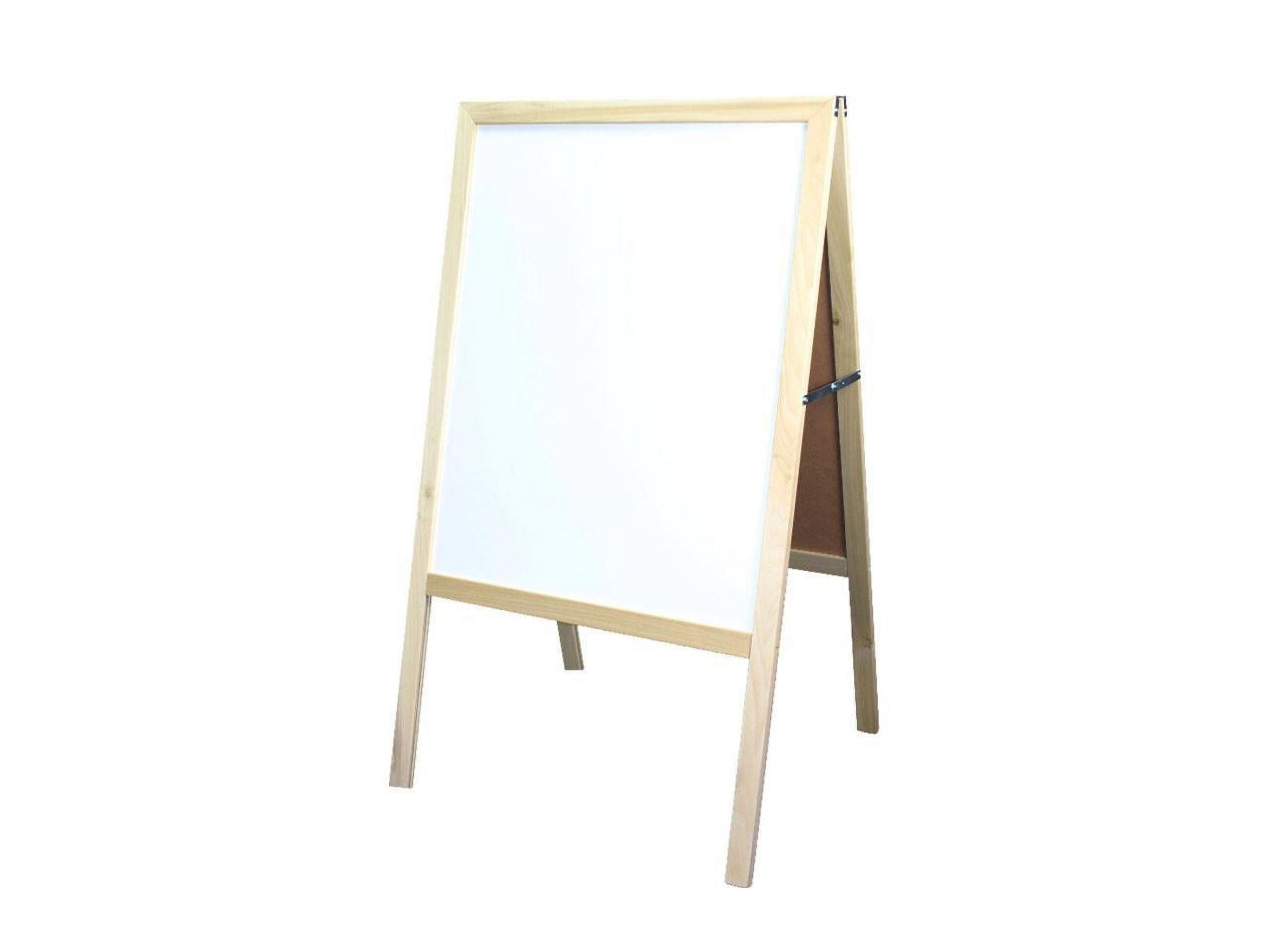 Crestline Products Natural White Dry Erase Black Chalkboard Marquee Easel, 42 Inch x 24 Inch
