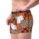 thumbnail image 2 of Balery Various Pumpkins Leopard Orange White Calzoncillos bóxer para hombre, ropa interior de algodón suave y transpirable con cinturilla de nailon-Small, 2 of 5