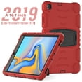 thumbnail image 5 of XYX Case for Samsung Galaxy Tab A 10.1 inch 2019 (SM-T510/SM-T515), Dual Layer Slim Heavy Shockproof Rugged Protective Cover Case with Kickstand (Red Black), 5 of 7
