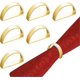 thumbnail image 1 of Napkin Rings, 6 Pcs Metal Semicircle Gold Napkin Ring Holders D-shaped Napkin Buckles Serviette Rings For Weddings, Birthday Parties,christmas, Thanks, 1 of 5