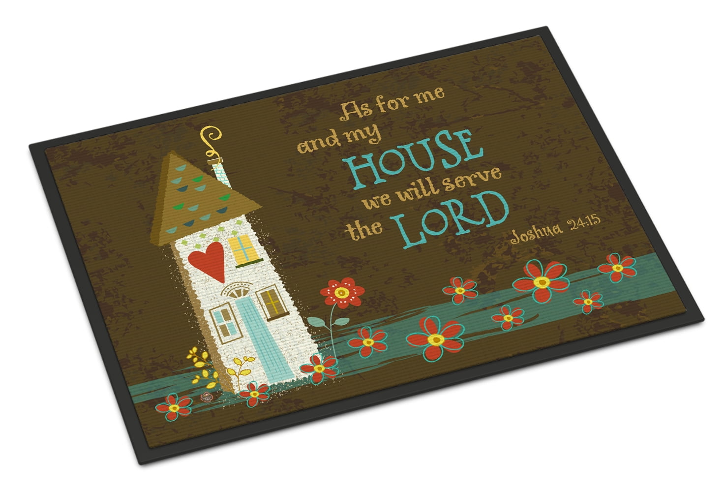 As For Me And My House Doormat by Caroline's Treasures