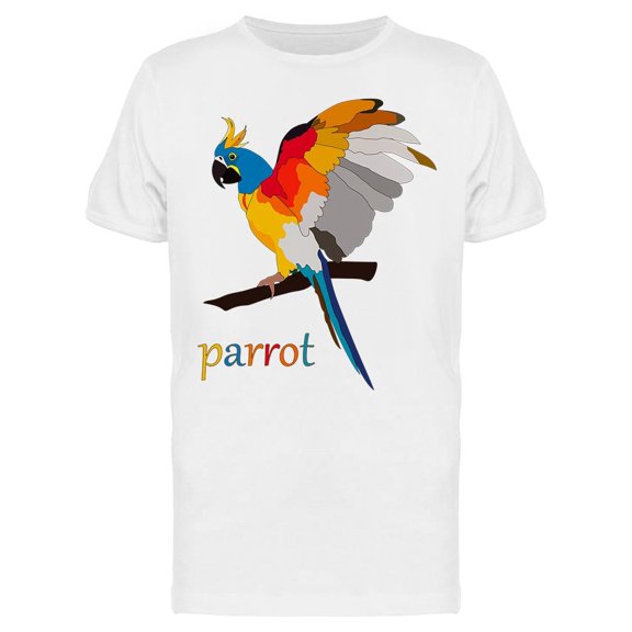 Drawing Parrot T-Shirt Men -Image by Shutterstock, Male XX-Large