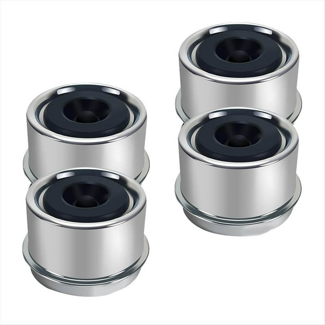 Tapacubos para Remolque de 1,98 Pulgadas (4 Unidades, con Tapones de Goma y Herramienta de Instalación). Tapones Antipolvo Cojinetes Resistentes A la Oxidación y Ajuste