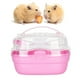 thumbnail image 1 of Estuche de transporte para hámster, jaula portátil, ligero, para animales pequeños, para viajes al aire libre, color rosa, 1 of 11