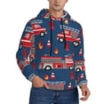 thumbnail image 2 of Honeii Fire Truck 1 Pattern Mens Hoodies Men's Loose Sleeve Sweatshirt,Pullover Hooded Sweatshirt for Men,Essentials Hoodie-Medium, 2 of 7