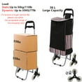 thumbnail image 3 of Folding Shopping Cart, Heavy Duty Grocery Cart with Wheels, Easy Stair-Climbing Large Utility Cart Trolley for Groceries, Laundry, Pantry, Garage，Black, 3 of 10