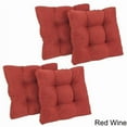 thumbnail image 6 of 19-inch Squared Microsuede Tufted Dining Chair Cushion (Set of Four) - Cardinal Red, 6 of 7