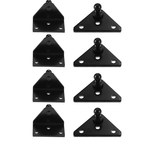 Unique Bargains 8 Pcs 10mm Car Ball Studs Mounting Brackets for Gas Strut Shock Spring Prop Lift Support Black