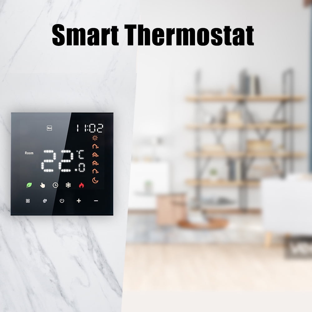 Thermostat,Lanru Lcd Temperature Lcd Wall Underfloor Lcd With 16a Wall Display Temperature Water Lcd 3a Lcd Wall Water Display Underfloor Lcd Underfloor White Normal 3A Water Heating Dot Type