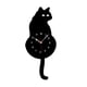 thumbnail image 2 of Reloj de gato con casa de pájaros, diseño minimalista moderno, reloj de péndulo, reloj de pared silencioso Negro, 2 of 9