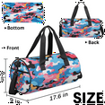 thumbnail image 3 of Qzjjjmy Camouflage Sports Gym Bag for Adult Lightweight Personalized Sports Duffle Bag Camouflage Gym Bag Weekender Overnight Bag, 3 of 7